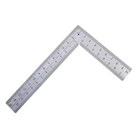 FSSTUD 150 x 100mm Small L Shaped Ruler Metal Measuring Square Rulers Engineer Scale Ruler Stainless Steel Metric Rulers Wood Working Measuring Tool for Drawing Painting
