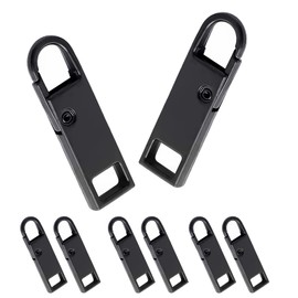Deoward Zipper Pull Replacement Metal Zipper Handle Mend Fixer Zipper Tab Repair for Luggage, Backpacks, Suitcases, Jackets, Purses, Handbags (6 PCS)