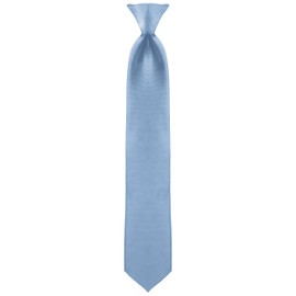 boxed-gifts Clip on Ties for Men - Premium Baby Blue Solid Color Clip on Tie