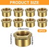 Pack of 8 Reducer 3/4 to 1/2 Brass Reducer Thread