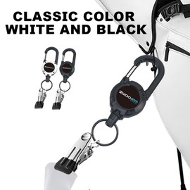 ZWOOGYM Never Lose Your Golf Headcover Retractable Clips, Your Will not be Losing Your Club Covers,Golf Club Accessories for Men and Women (black)