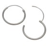 Hinged hoop earrings in sterling silver (16mm medium sized)
