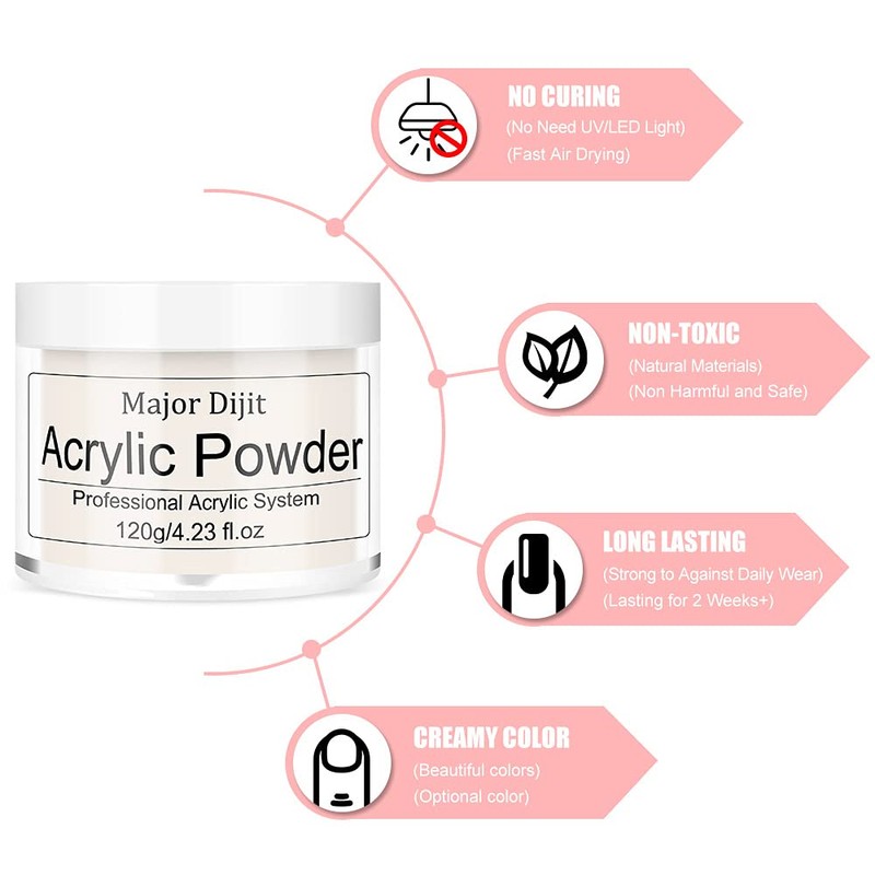 Acrylic Powder 120g Acrylic Powder High Capacity Professional Polymer for