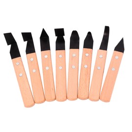 Operitacx 8Stücke Teiliges Tonskulptur Werkzeugset Schnitzmesser mit Ergonomischem Holzgriff für Präzises Handwerk und Projekte der Töpferei