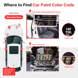 Carhoo 956/7956 Alpine Gray Compatible with Mercedes-Benz Exact Match Touch Up Paint Pen - 0.56 Fl Oz(16ml)