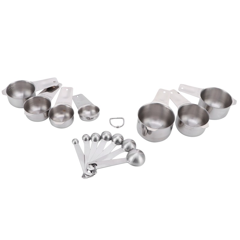 14Pcs/Set Measuring Cups Spoons Kit with Scales Food Grade Stainless