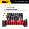Titan 16294 25-Piece SAE Nut Driver Set, Nut Setter Set