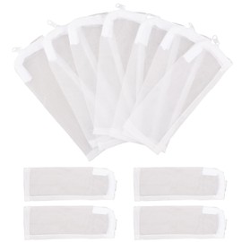 BOXOB Pack of 10 Aquarium Filter Media Bags, 100 Micron Extra Fine Filter Mesh Bags for Aquariums with Plastic Zipper for Activated Carbon Resin (20 x 7.5 cm)