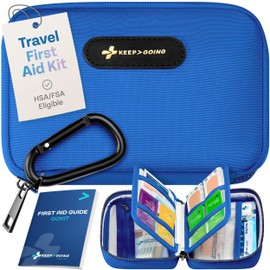KEEP>GOING KeepGoing Travel First Aid Kit for Car, Home, Hiking, Camping and Outdoor Emergencies - First Aid Kit Travel Size TSA-Approved