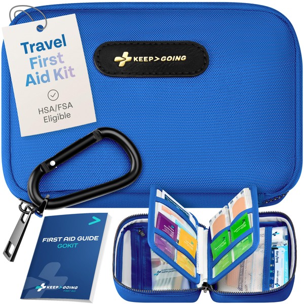 KEEP>GOING KeepGoing Travel First Aid Kit for Car, Home, Hiking,