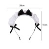 Leadigol Women's French Maid Headband,Hair Hoop Anime Maid Cosplay Headband,Ribbon