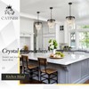 Black Crystal Pendant Light for Kitchen Island,Mini Crystal Chandeliers Modern