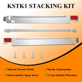KSTK1 27-inch Laundry Stacking Kit Replacement for LG Washer & Dryer - Solid Metal with Chrome Coated by Funmit