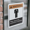 Wear Personal Protection Clothing ANSI Warning Vinyl Decal Label 24