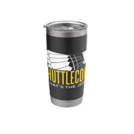 Shuttlecock Badminton Design Stainless Steel Insulated Tumbler