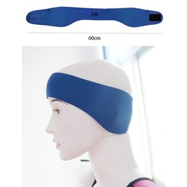 2 PCS Swimming Headbands, Adjustable Elastic Swim Ear Band Protection Cover, Waterproof Sweatband to Keep Water Out, Secure Swim Headbands for Swimming, Bathing, Surfing, Water Sports (Black, Large)