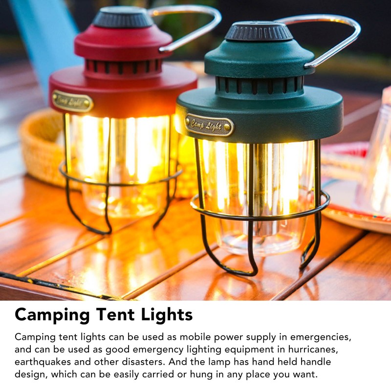 Camping Lantern Retro USB Charging 3 Light Modes IPX4 Waterproof