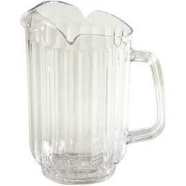 Winco 60oz PC Pitcher, 3 Spout, Clear