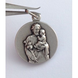 SAINT JOSEPH (HUSBAND OF THE HOLY VIRGIN MARY) MEDAL - 100% MADE IN ITALY (St. Joseph Round Shape)
