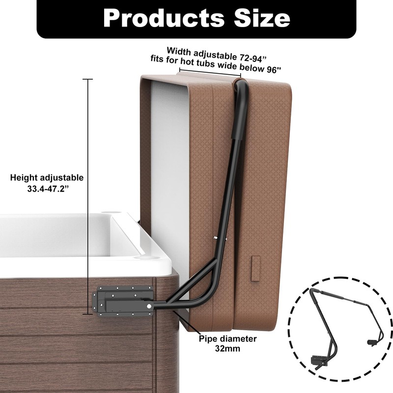 Dogetgd Spa Cover Lift Top Mount Spa & Hot Tub