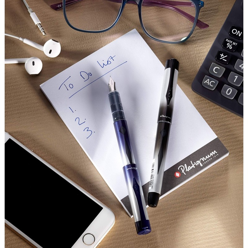 Platignum Tixx Blue Fountain Pen [Pack of 12] 2000 Metre