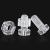 Qrity 20 PCS Plastic Bolts and Nuts Set, M4x10mm Flat