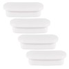 4-Pack Sink Oval Overflow Caps,Rubber Sink Overflow Hole Covers,Kitchen Bathroom