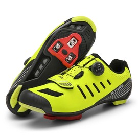Unisex Cycling Shoes Compatible with pelaton Indoor Road Bike Shoes Mountain Bike Shoes for Men and Women Delta Cleats Clip Outdoor Pedal Bicycle Shoes MTB Shoes for Men2106A-yellow-41