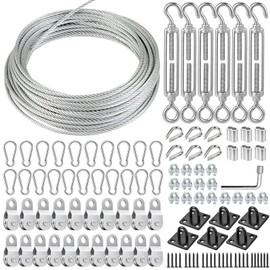 Batting Cage Cable Kit for 20FT, Retractable Batting Cage Wire Tension Kit