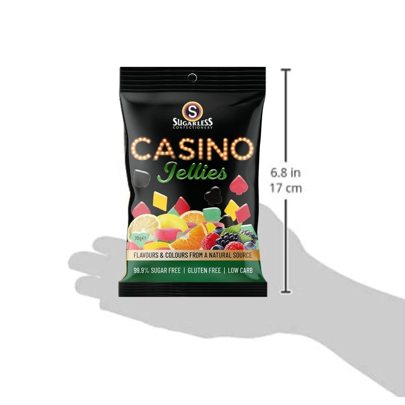 Sugarless Confectioney Casino Fruit Jellies Asset 70 g
