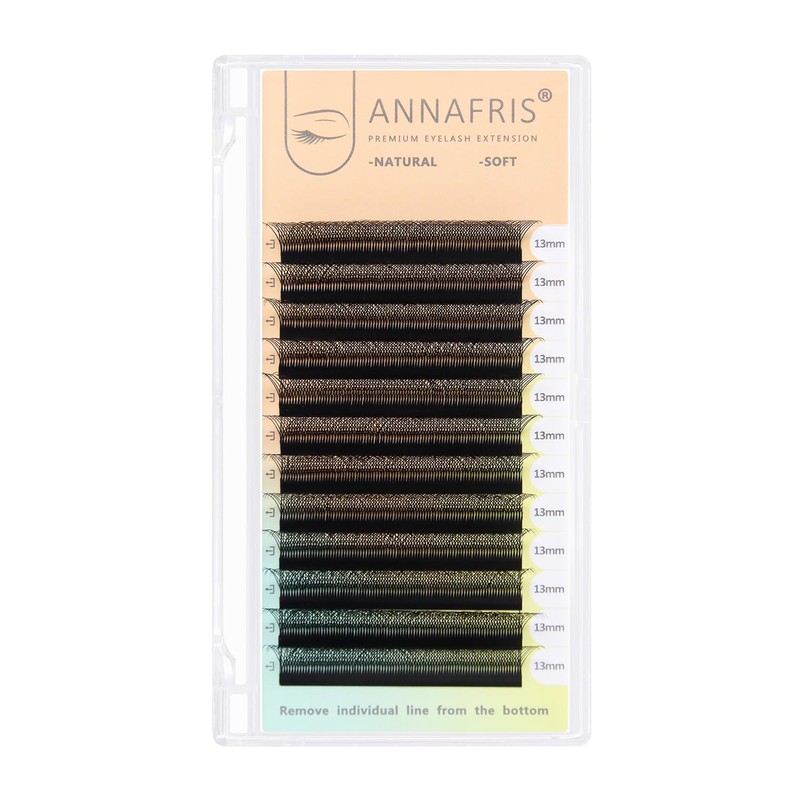 ANNAFRIS Eyelash Extension 2Tips 3D WW Lash Extension 0.07 C