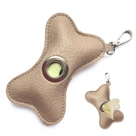 EsiFare Poop Bag Dispenser, Bone Shaped Dog Garbage Bag Holder Poop Bag Holder Trash Bag Pet Manners Bag Portable Convenient for Walking Dogs, Dog Walking Accessories (1 Roll of Garbage Bag Included),