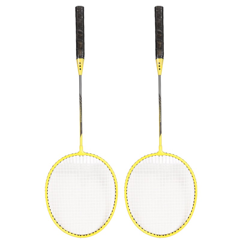Badminton Rackets Iron Alloy Lightweight Badminton Racquets with 3 Balls