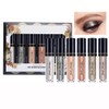 6 Pcs Liquid Glitter Eyeshadow Makeup Set Shimmer Metallic Eyeliner