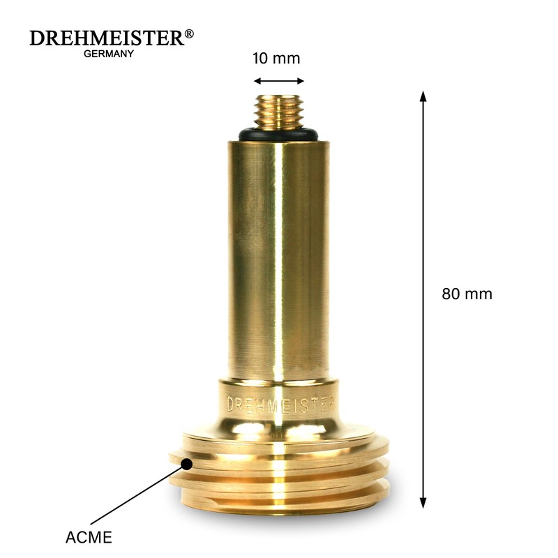 DREHMEISTER ACME filling point adapter 10mm / M10 long version