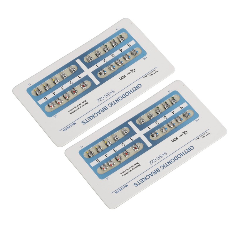 10 Sheets Teeth Brackets Mini Roth Bracket 0.022in 3 Hooks