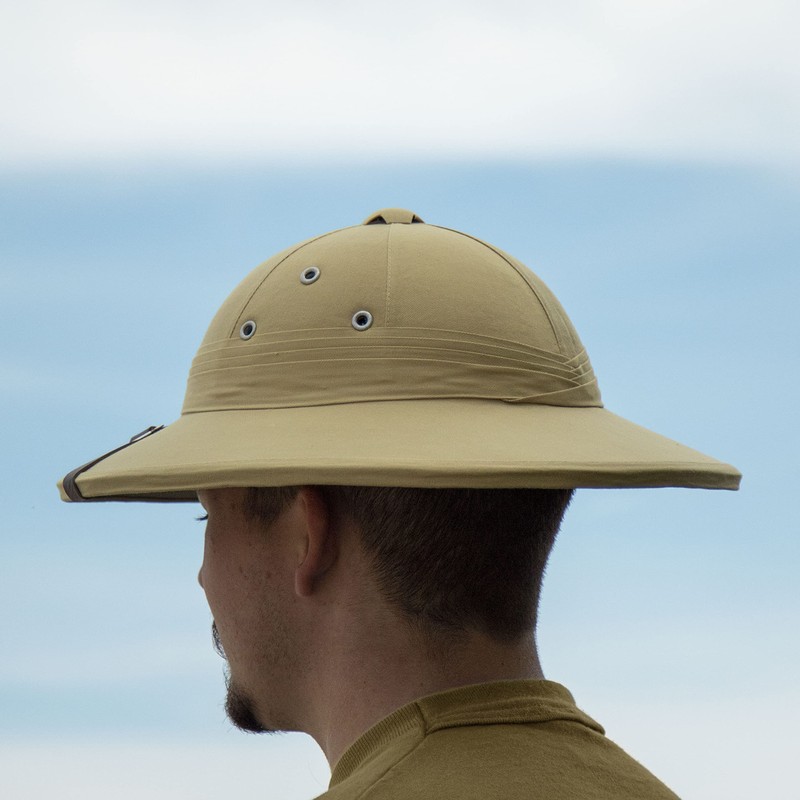 Mil-Tec ヘルメット フランス陸軍 Pith Helmet サンヘルメット - KHAKI