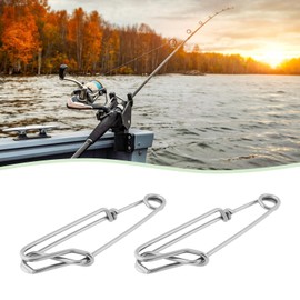 Briny River 15pcs Long Line Clips 2 x 80mm Stainless Steel Tuna Clips for Long Line Floats Sharking Tuna Fishing Crab Shrimp