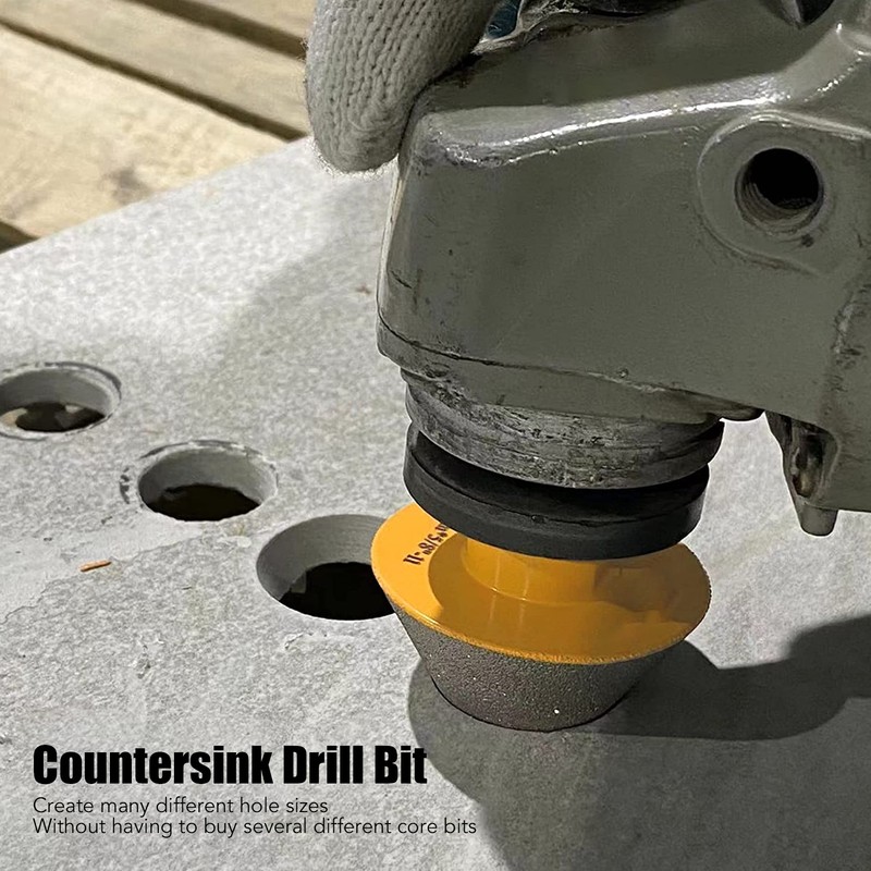 Diamond Beveling Chamfer Bit Countersink Milling Granite Existing Holes Enlarging