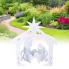 44x27x5cm Christmas Jesus Scene White PP Hollow Board Outdoor Nativity
