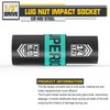 Aiourx 1/2" Drive Lug Nut Impact Socket, 3/4" x 13/16"