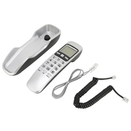 KXT888CID Landline Wall Phones Corded Landline Telephone with LCD Display for Home Office Hotel(Silver )