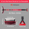 DE Anderqueen 42" Car Snow Brush & Ice Scraper Red