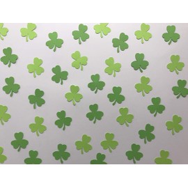 Green Shamrock Confetti - 3 Leaf Clover Confetti - St. Patrick's Day Decorations - Three Leaf Clover Decorations - Irish Wedding Decorations - 200 pieces
