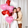 KatchOn, 12pcs Heart Shaped Foil Balloons Set - Red, Pink