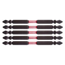 Vessel SST5P2110 Sakisbo Torsion Bit, Double Ended + 0.08 x 0.16 x 4.3 inches (2 x 4 x 110 mm), Set of 5
