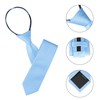 [Allegra K] Men's Necktie Low Tie Flat Stripe Adjustable Zipper
