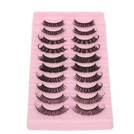 Set de 10 pestañas postizas hechas a mano con curvatura DD – Pestañas postizas multicapa para mujer, cómodas, de aspecto, reutilizables, perfectas para cualquier ocasión