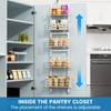 Purdaz Adjustable 5-Tier Over the Door Pantry Organizer, Spice Rack,