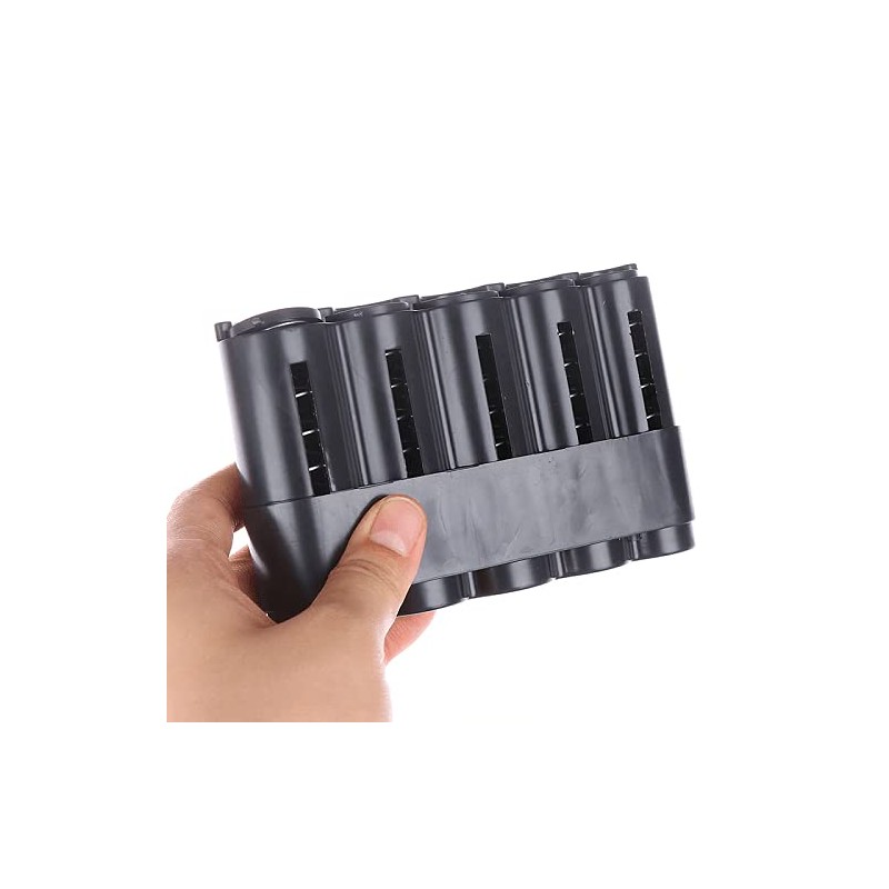 Black Plastic Compact 5 Coin Sorter Holder for Waiters, Taxis,